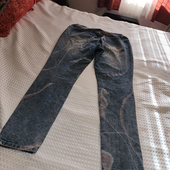 VENUS EUC WOMEN'S SIZE 12 BIRD FLORAL HIP JEANS - Picture 9 of 11